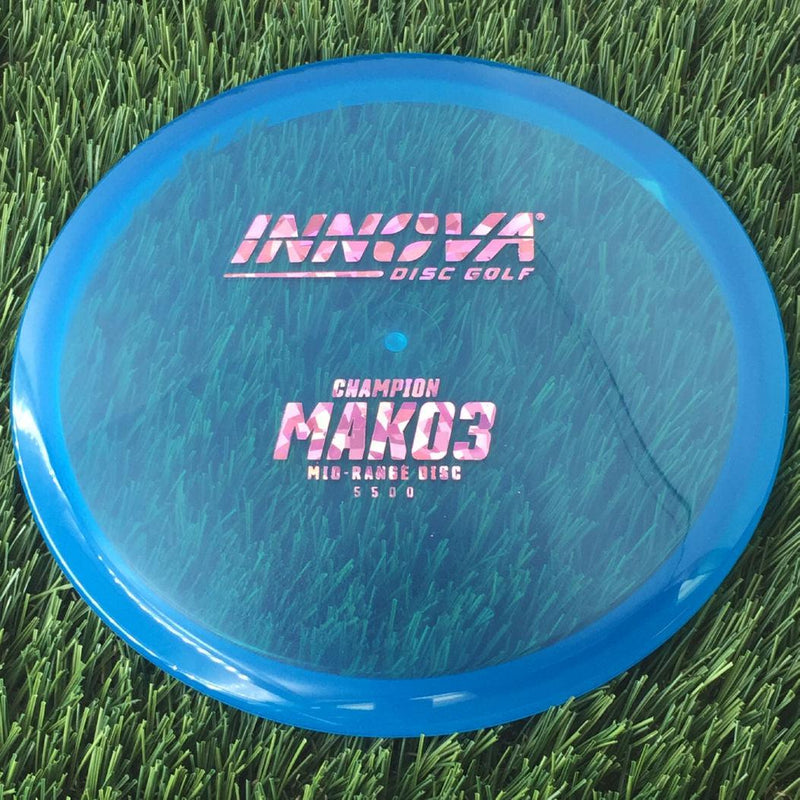 Innova Champion Mako3 with Burst Logo Stock Stamp - 180g - Translucent Blue