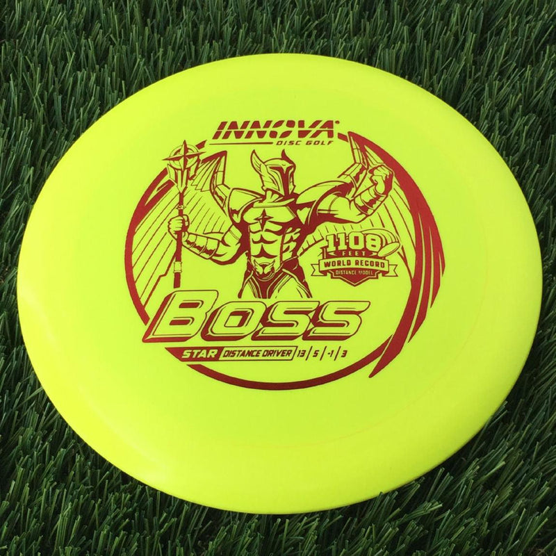 Innova Star Boss with Burst Logo Stock 1108 Feet World Record Stamp - 167g Yellow