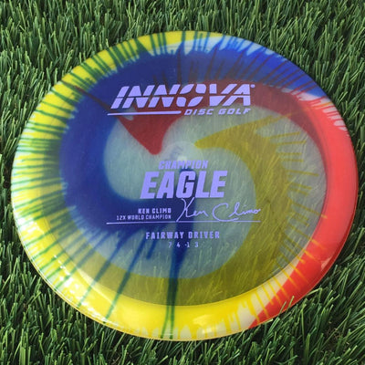 Innova Champion I-Dye Eagle with Ken Climo 12x World Champion Burst Logo Stamp - 175g - Translucent Dyed