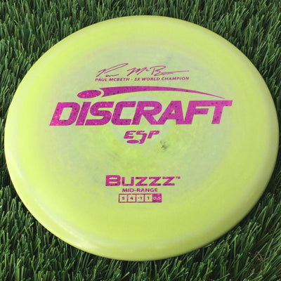 Discraft ESP Buzzz with Paul McBeth - 5x World Champion Signature Stamp - 180g Off Green