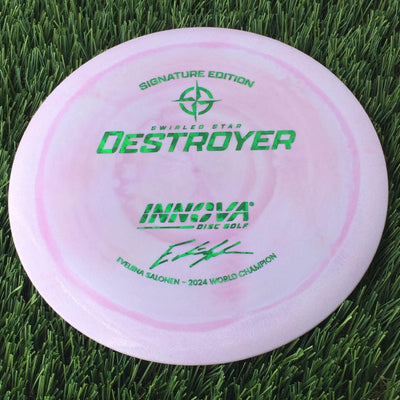 Innova Swirled Star Destroyer with Eveliina Salonen - 2024 World Champion Signature Edition Stamp - 150g Light Pink