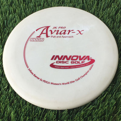 Innova Pro JK Aviar-x with Juliana Korver 5x PDGA Women's World Disc Golf Champion Stamp - 167g Off Cream