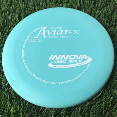 Innova Pro JK Aviar-x with Juliana Korver 5x PDGA Women's World Disc Golf Champion Stamp - 172g Light Blue