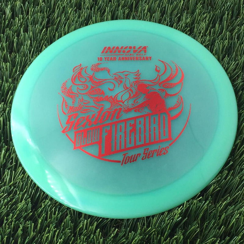 Innova Proto Color Glow Champion Firebird with Nate Sexton "Sexybird" 10 Year Anniversary Tour Series Stamp - 175g - Translucent Green