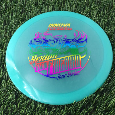 Innova Proto Color Glow Champion Firebird with Nate Sexton "Sexybird" 10 Year Anniversary Tour Series Stamp - 175g - Translucent Teal Green