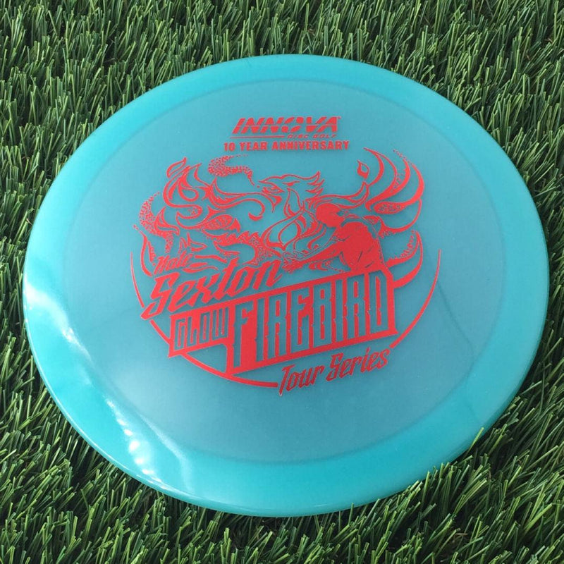 Innova Proto Color Glow Champion Firebird with Nate Sexton "Sexybird" 10 Year Anniversary Tour Series Stamp - 175g - Translucent Muted Blue