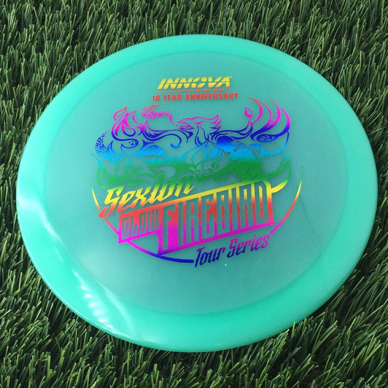 Innova Proto Color Glow Champion Firebird with Nate Sexton "Sexybird" 10 Year Anniversary Tour Series Stamp - 175g - Translucent Green