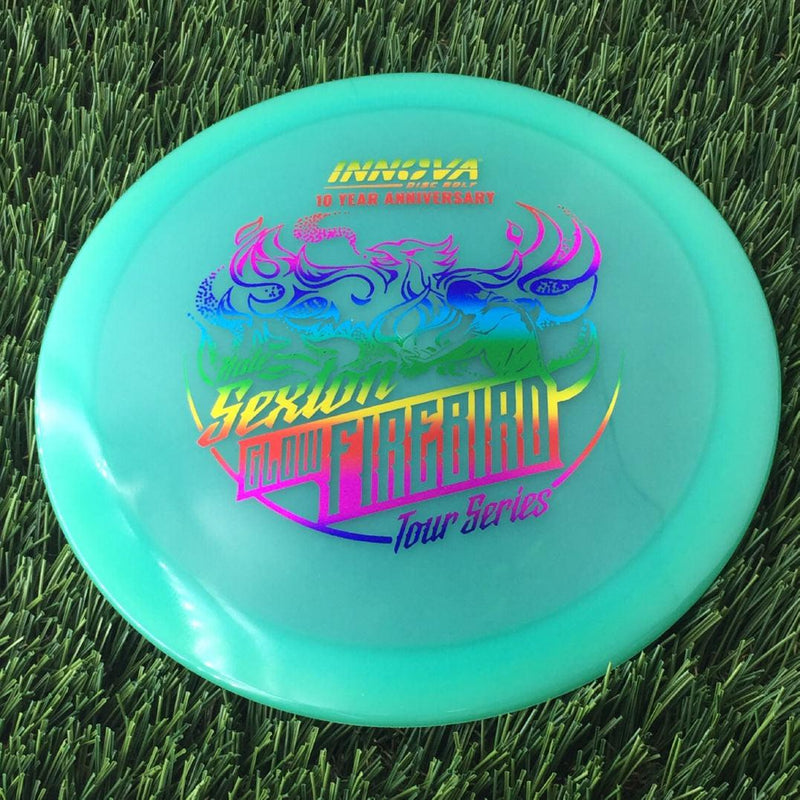 Innova Proto Color Glow Champion Firebird with Nate Sexton "Sexybird" 10 Year Anniversary Tour Series Stamp - 175g - Translucent Mint Green