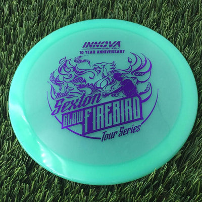 Innova Proto Color Glow Champion Firebird with Nate Sexton "Sexybird" 10 Year Anniversary Tour Series Stamp - 175g - Translucent Mint Green