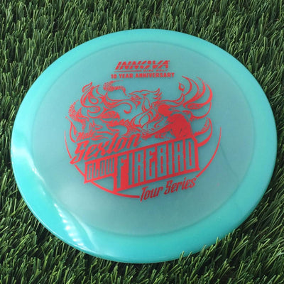 Innova Proto Color Glow Champion Firebird with Nate Sexton "Sexybird" 10 Year Anniversary Tour Series Stamp - 175g - Translucent Turquoise Green