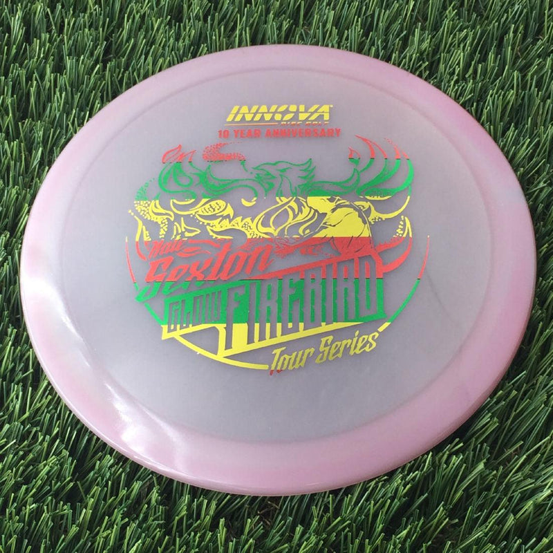 Innova Proto Color Glow Champion Firebird with Nate Sexton "Sexybird" 10 Year Anniversary Tour Series Stamp - 175g - Translucent Off Pink