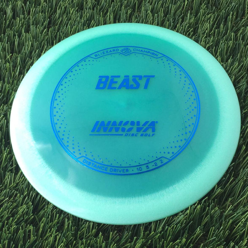 Innova Champion Blizzard Beast with Burst Logo Stock Stamp - 138g - Translucent Teal Green