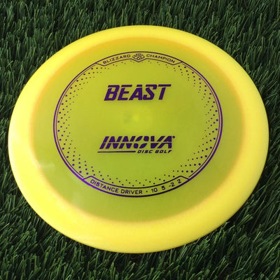 Innova Champion Blizzard Beast with Burst Logo Stock Stamp - 138g - Translucent Orangish Yellow