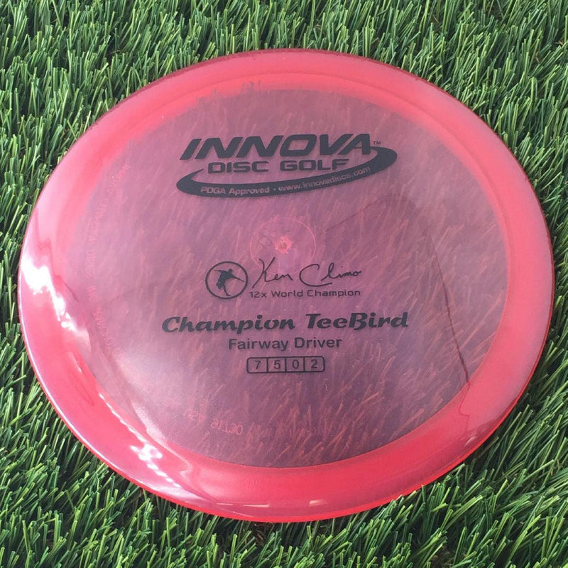 Innova Champion Teebird with Ken Climo 12x World Champion Stamp - 175g - Translucent Dark Pink