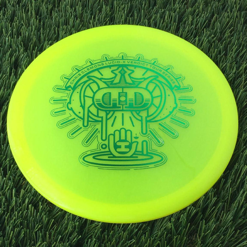 Dynamic Discs Lucid-X Verdict with Chris Clemons Tour Series 2022 Stamp - 176g - Translucent Yellow