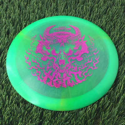 Discraft Elite Z Swirl Heat with 2023 Ledgestone Edition - Wave 1 Stamp - 174g - Translucent Green