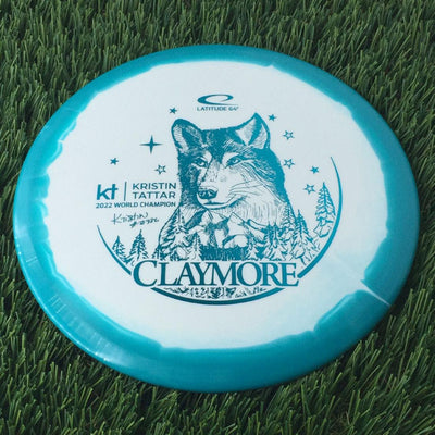 Latitude 64 Gold Line Orbit Claymore with Kristin Tattar #73986 - 2022 World Champion Team Series 2023 Stamp - 178g Aqua Green