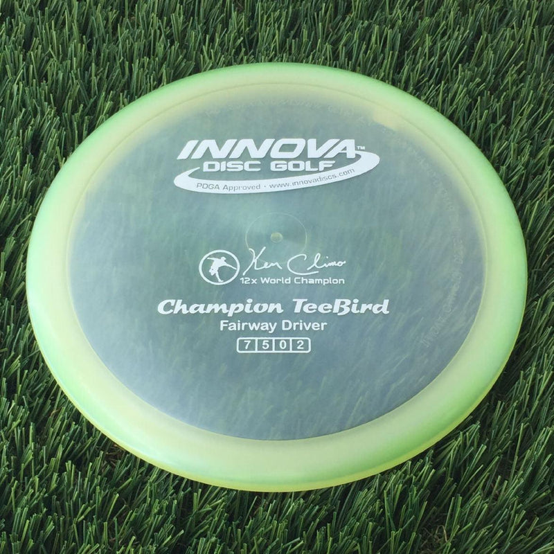 Innova Champion Teebird with Ken Climo 12x World Champion Stamp - 175g - Translucent Pale Green