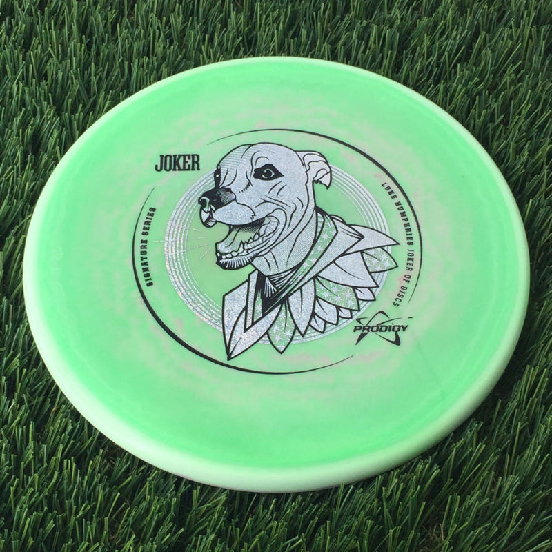 Prodigy 500 Spectrum A5 with Luke Humphries Joker of Discs 2023 Signature Series Stamp - 176g Green