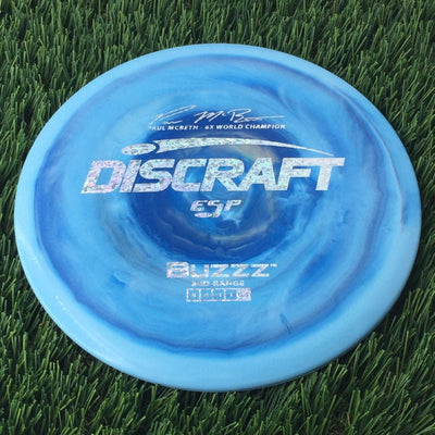 Discraft ESP Buzzz with Paul McBeth - 6x World Champion Signature Stamp - 177g Light Blue