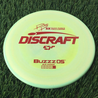 Discraft ESP BuzzzOS with PP 29190 5X Paige Pierce World Champion Stamp - 174g Muted Yellow