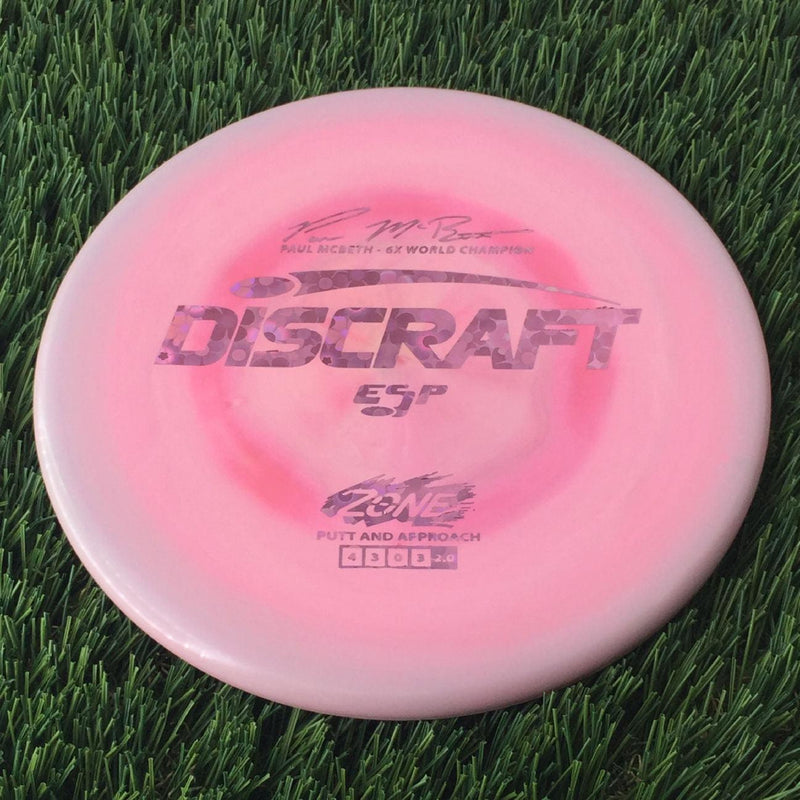 Discraft ESP Zone with Paul McBeth - 6x World Champion Signature Stamp - 174g Light Pink