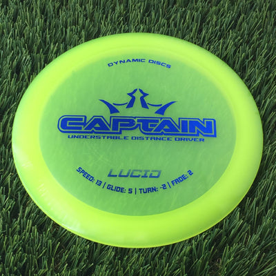 Dynamic Discs Lucid Captain - 174g - Translucent Yellow