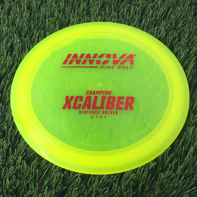 Innova Champion Xcaliber with Burst Logo Stock Stamp - 172g - Translucent Yellow