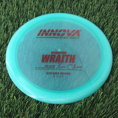 Innova Champion Wraith with Ken Climo 12 Time World Champion Burst Logo Stamp - 162g - Translucent Light Blue