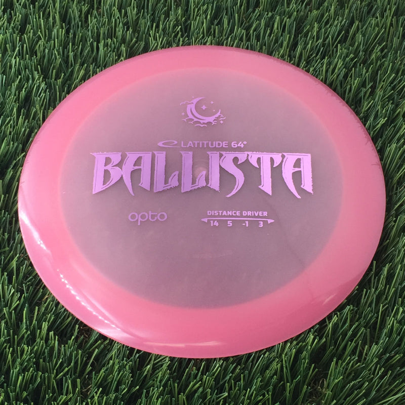 Latitude 64 Opto Moonshine Glow Ballista with Opto Moonshine Glow Logo Stock Stamp - 173g - Translucent Pink