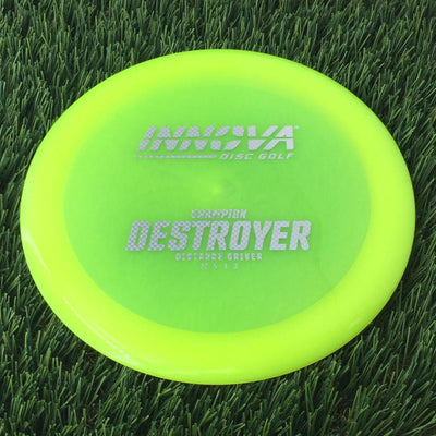 Innova Champion Destroyer with Burst Logo Stock Stamp - 171g - Translucent Yellow