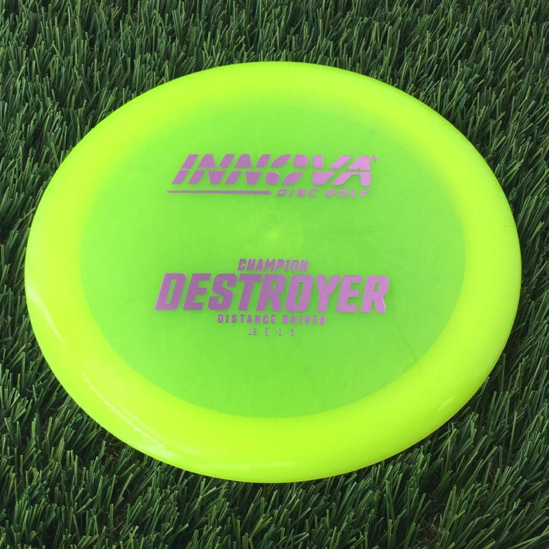 Innova Champion Destroyer with Burst Logo Stock Stamp - 175g - Translucent Yellow