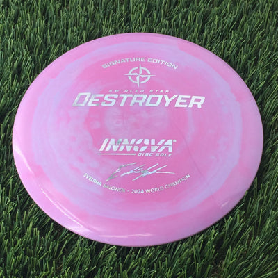 Innova Swirled Star Destroyer with Eveliina Salonen - 2024 World Champion Signature Edition Stamp - 169g Pink