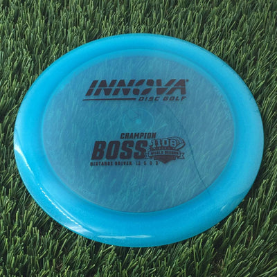 Innova Champion Boss with Burst Logo Stock 1108 Feet World Record Stamp - 171g - Translucent Blue