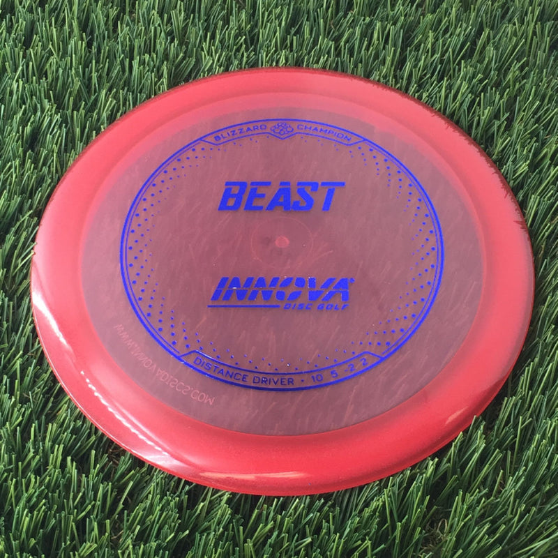 Innova Champion Blizzard Beast with Burst Logo Stock Stamp - 156g - Translucent Red