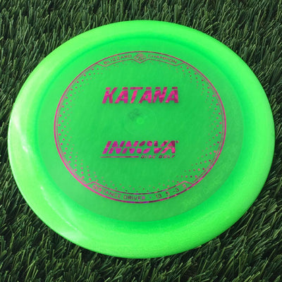 Innova Champion Blizzard Katana with Burst Logo Stock Stamp - 155g - Translucent Green