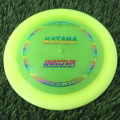 Innova Champion Blizzard Katana with Burst Logo Stock Stamp - 159g - Translucent Muted Green