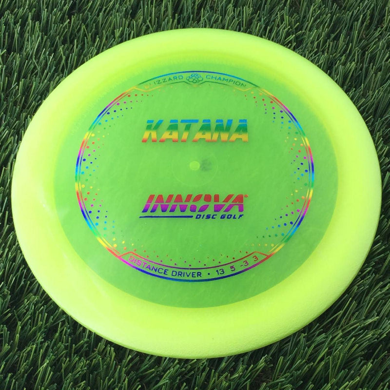 Innova Champion Blizzard Katana with Burst Logo Stock Stamp - 159g - Translucent Muted Green