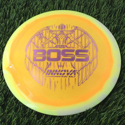 Innova Halo Star Boss with Burst Logo Stock Stamp - 168g Orangish Yellow