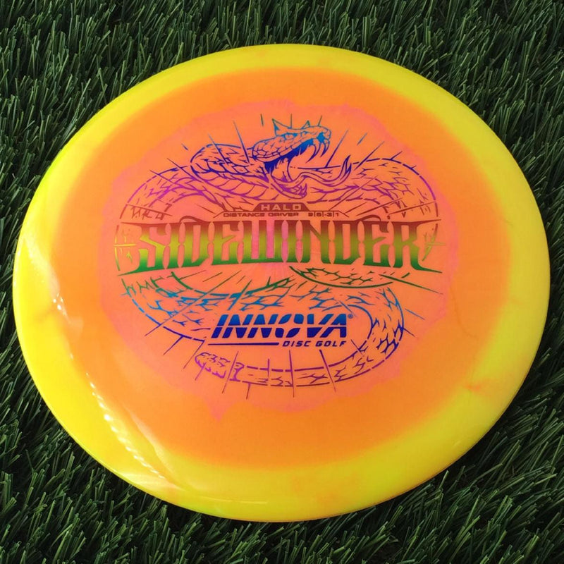 Innova Halo Star Sidewinder with Burst Logo Stock Stamp - 148g Orangish Yellow