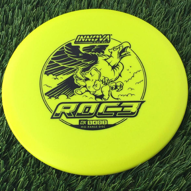 Innova DX Roc3 with Burst Logo Stock Character Stamp - 157g Yellow