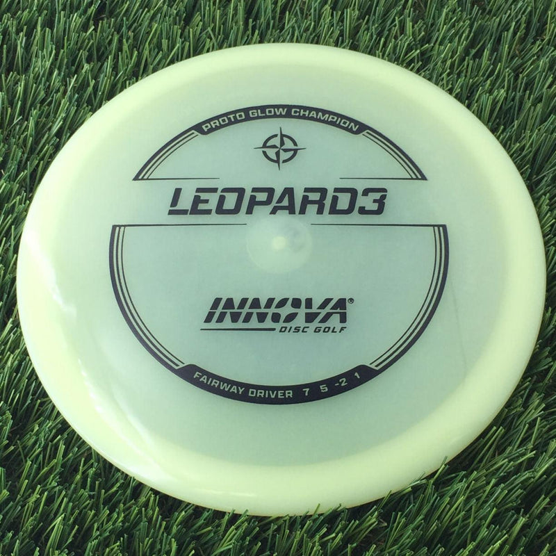 Innova Proto Glow Champion Leopard3 with Burst Logo Stock Stamp - 169g - Translucent Glow