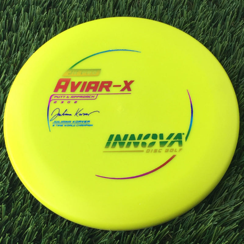 Innova Pro JK Aviar-x with Juliana Korver - 5 Time World Champion Stamp - 171g Yellow