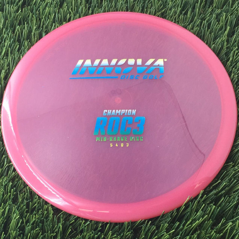 Innova Champion Roc3 with Burst Logo Stock Stamp - 180g - Translucent Pink