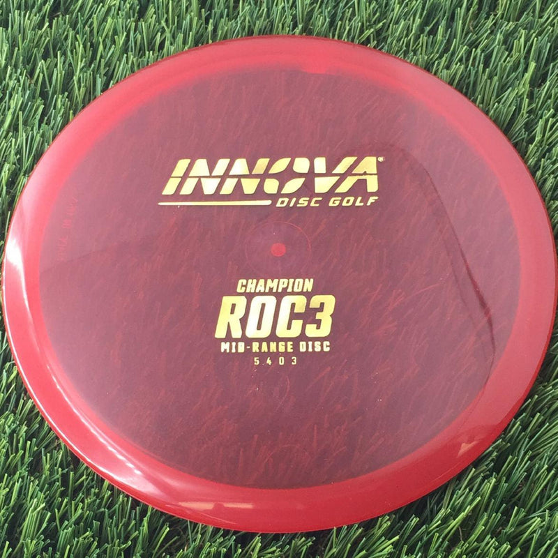 Innova Champion Roc3 with Burst Logo Stock Stamp - 172g - Translucent Red