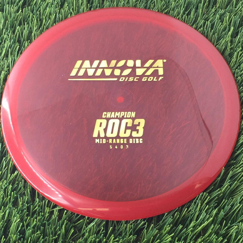 Innova Champion Roc3 with Burst Logo Stock Stamp - 172g - Translucent Red