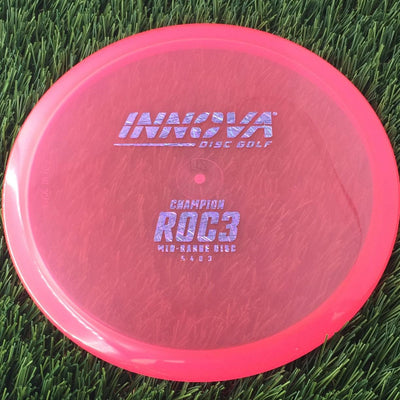 Innova Champion Roc3 with Burst Logo Stock Stamp - 172g - Translucent Pink