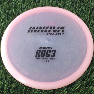 Innova Champion Roc3 with Burst Logo Stock Stamp - 168g - Translucent Pale Pink