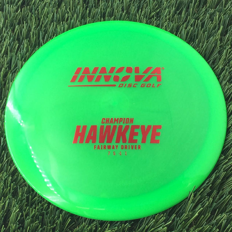 Innova Champion Hawkeye with Burst Logo Stock Stamp - 171g - Translucent Green