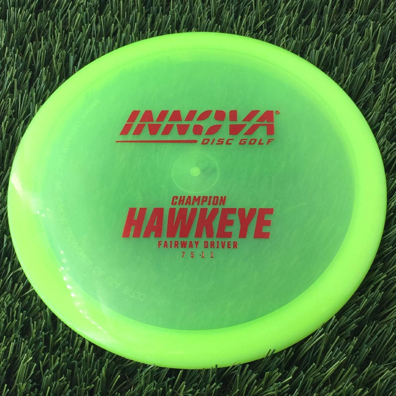 Innova Champion Hawkeye with Burst Logo Stock Stamp - 163g - Translucent Green